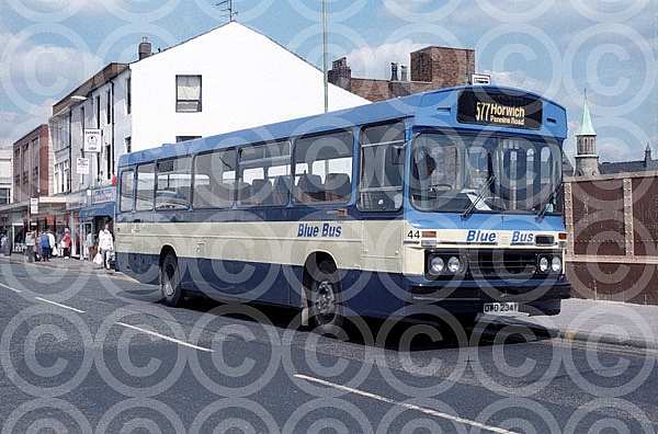 OWO234Y Blue Bus,Bolton Maynes,Manchester Merthyr Tydfil CT